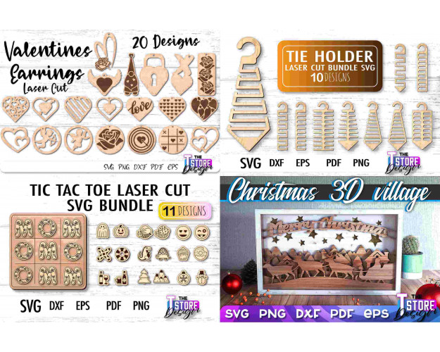 Laser Cut Mega Bundle SVG | CNC Files | Engraving SVG Design | Laser Huge Bundle